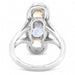 Ring 53 White gold ring with sapphires and diamonds 58 Facettes 31100172