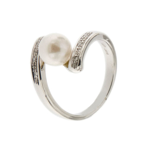 Bague 55 Bague perle diamants 58 Facettes 27203