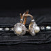 Earrings Fine pearl diamond stud earrings 58 Facettes 23-342