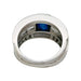 Bague 53 Bague saphir en or blanc, diamants. 58 Facettes 31189