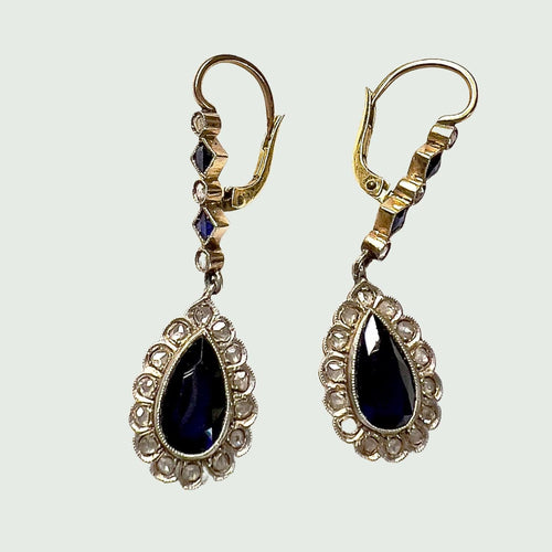 Boucles d'oreilles Boucles d'oreilles Art Déco Saphirs Diamants 58 Facettes A2636(873)