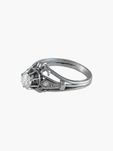 Bague Bague Solitaire Platine 58 Facettes