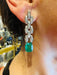 Boucles d'oreilles Boucles d'oreille platine émeraudes pavage diamants 58 Facettes 7443 A