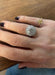 Ring 54 Art Deco rosette ring Platinum diamonds 58 Facettes