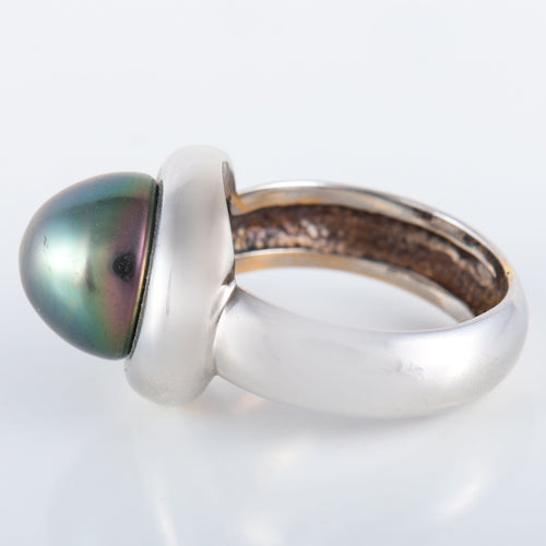 Bague 53 Bague Perle grise 58 Facettes C23