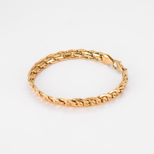 Bracelet Bracelet en Or jaune, articulé maille tressée 58 Facettes EL2