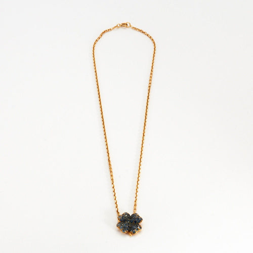 Collier Collier Trèfle Or Saphir Bleu 58 Facettes 002.309