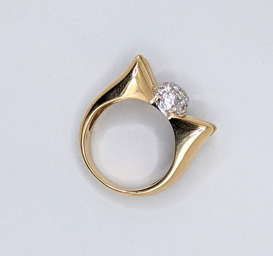 Bague Bague TANK papillon en Or jaune & diamants 58 Facettes