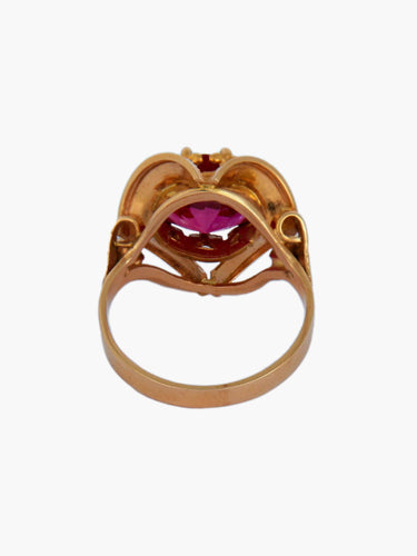 Bague Bague ancienne, pierre rose 58 Facettes