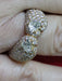 Bague 54 Bague baroque double coeur pavage diamants 58 Facettes N28