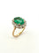 Bague 57 Bague Pompadour émeraude naturelle et diamants 58 Facettes