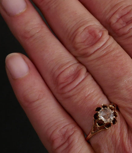 Bague 60 Bague Solitaire Diamant Taille Rose 58 Facettes 714594