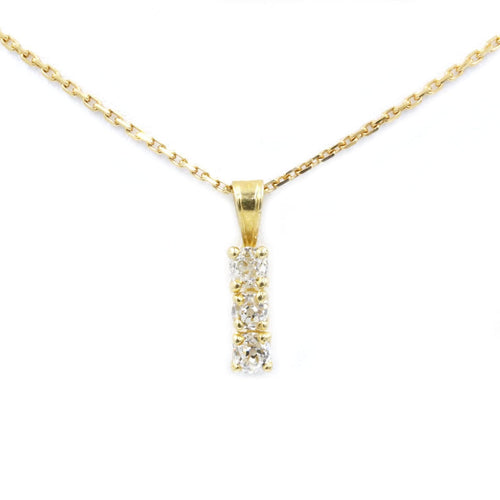 Collier Collier Or Trois Diamants 58 Facettes 220071R-220188R
