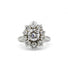 Ring 54 / White/Grey / 750‰ Gold Marguerite Diamond Ring 58 Facettes 220476R