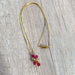 Necklace Pear-cut ruby ​​diamond necklace 58 Facettes 66