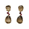 Boucles d'oreilles Boucles d'oreilles Pomellato "Bahia" or rose, quartz fumé et rubis. 58 Facettes 31034