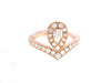 Ring 52 CHAUMET josephine aigrette ring in 18k pink gold diamonds 58 Facettes 253915