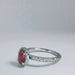 Ring White gold ring with diamonds and rubies 58 Facettes 5569
