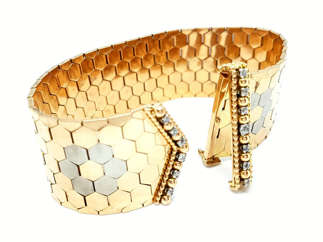 Bracelet Bracelet Manchette Or jaune Diamant 58 Facettes 05755CD