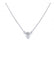 Collier 41.5 cm / Blanc/Gris / Or 750 Collier pendentif Diamant Coeur 0.60 carat 58 Facettes 220385R