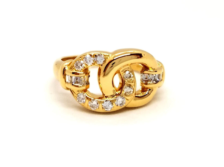 Bague 56 Bague Or jaune Diamant 58 Facettes 815500CN