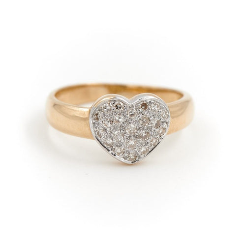 Bague 47 Bague Coeur Or jaune Diamant 58 Facettes 1984322CN