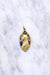 Old medal pendant in gold, Virgin Mary, and plique-à-jour enamel 58 Facettes
