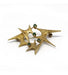 Yellow Brooch / 750 Gold Gold and emerald brooch 58 Facettes 180220R