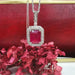 Pendant 18k white gold pendant with diamonds and rubies 58 Facettes
