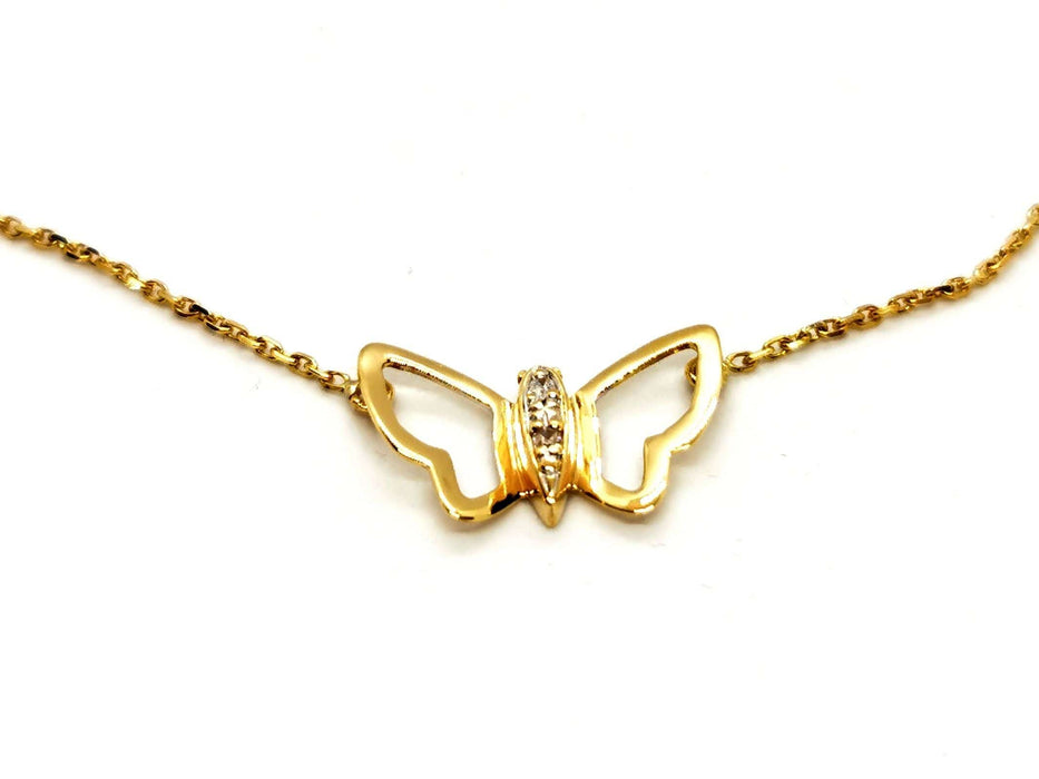 Collier Collier Papillon Or jaune Diamant 58 Facettes 1345939CN