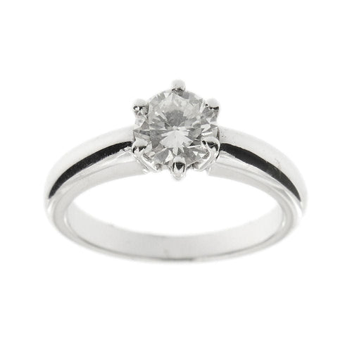 Bague 54 Bague solitaire Or blanc Diamant 58 Facettes 4114