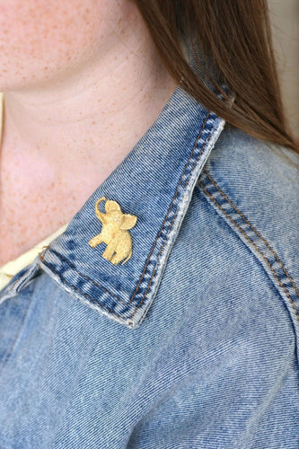 Broche Broche éléphant vintage or amati 58 Facettes
