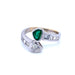 Bague 59 Bague "Vous et Moi" Emeraude Diamants 58 Facettes