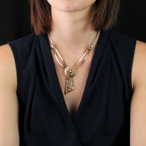 Collier Collier vintage en or à maille pliée 58 Facettes 23-187