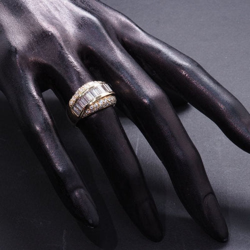 Bague 51 Bague Or jaune Diamants baguette 58 Facettes 3532