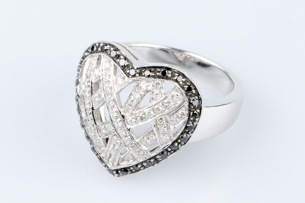 Bague Bague Coeur diamant en or blanc 58 Facettes 111.65702-66