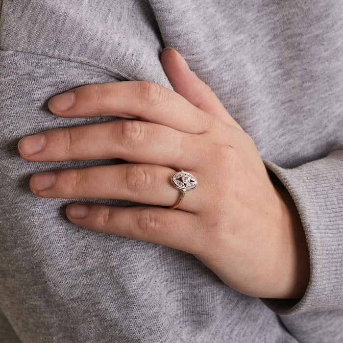 Bague Bague Ancienne Or Diamants 58 Facettes