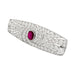 Brooch Art Deco brooch in platinum, rubies and diamonds. 58 Facettes 31864
