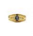 Ring 56 / Yellow / 750‰ Gold Sapphire & Diamond Bangle Ring 58 Facettes 230125R