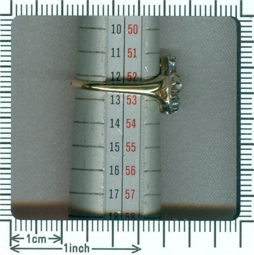 Bague 52 Bague diamant et perle 58 Facettes 14009-0037