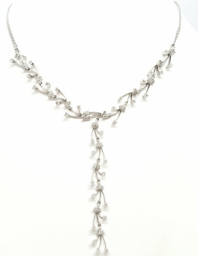 Collier Collier Or blanc Diamant 58 Facettes 06599CD