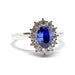 Ring Marguerite ring sapphire diamonds white gold 58 Facettes