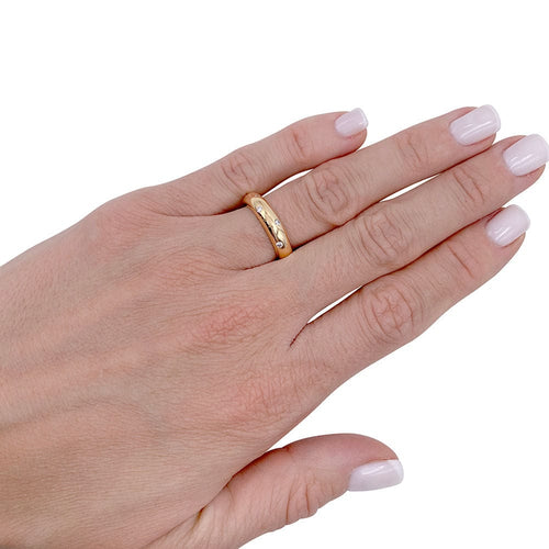 Bague 49 Bague Chaumet jonc or jaune et diamants. 58 Facettes 32351