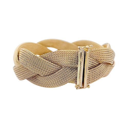 Bracelet Bracelet tresse or jaune. 58 Facettes 32608