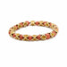 Bracelet Articulated harlequin bracelet Yellow gold Enamel Coral 58 Facettes REF23101-123