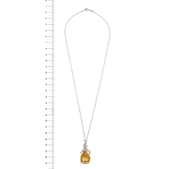 Collier Collier pendentif Citrine Diamants 58 Facettes 9992