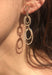 Earrings Rose gold multi ring diamond earrings 58 Facettes