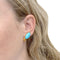 Boucles d'oreilles Boucles d'oreilles en or jaune, turquoises. 58 Facettes 31468