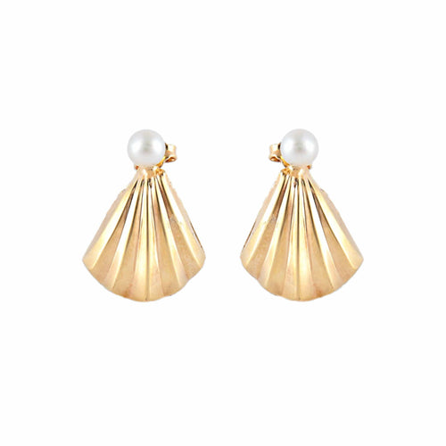 Boucles d'oreilles BOUCLES D’OREILLES « SHELL » OR & PERLES 58 Facettes BO/220061