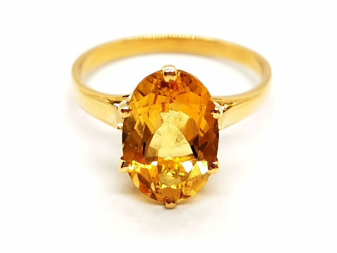 Bague 55 Bague Or jaune Citrine 58 Facettes 1763490CN